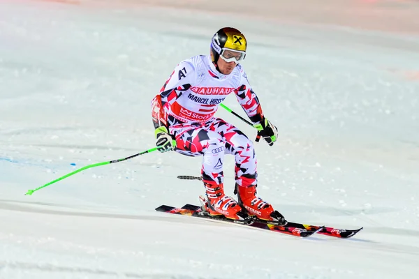 Марсель Хиршер (Австрия) на Кубке мира по лыжному спорту — стоковое фото