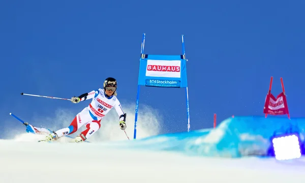 Lara Gut (SUI) en acción en FIS SKI WORLD CUP —  Fotos de Stock