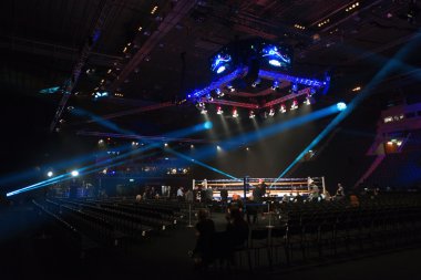 Sırasında belgili tanımlık Hayır parlak ışıklar içinde Ring ile Hovet arena
