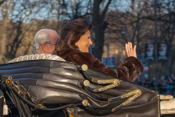 Celebração de Carl XVI Gustaf da Suécia em seu aniversário de 70 anos — Fotografia de Stock