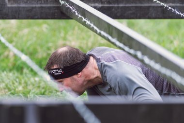 B ile Stockholm Stadion etrafında Zorlu Viking engel kursu
