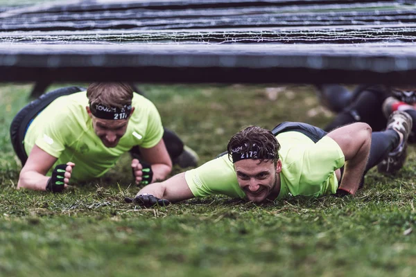 Tough Viking obstacle course around Stockholm Stadion with the b — Stock Photo, Image