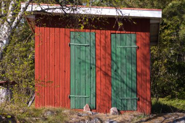 Kırsal kesimde Vintage açık tuvalet