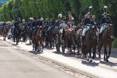 Kral ve Kraliçe İsveç Kraliyet törenleri bağlı Guatr ile