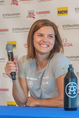 Salon Atletizm Diamond League Stockholm Susann ile basın toplantısı