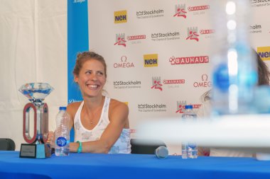 Salon Atletizm Diamond League Stockholm Charlotta Fougberg ile basın toplantısı