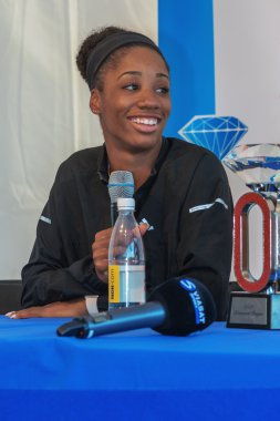 Salon Atletizm Diamond League Stockholm Kendra Harrison ile basın toplantısı