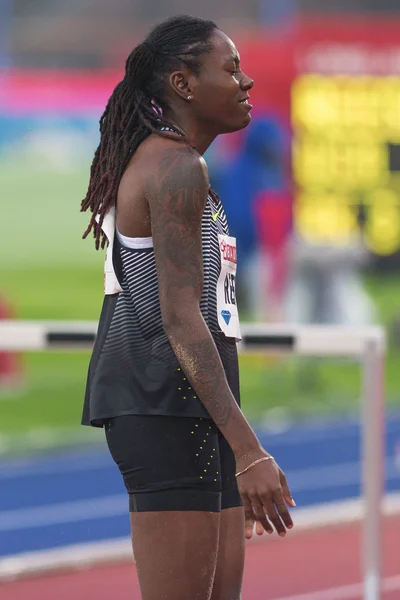 Brittney Reese nel salto in lungo alla IAAF Diamond League di St — Foto Stock