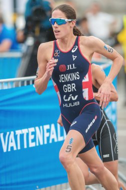 Helen kadınlar ITU triatlon Event'de çalıştıran Jenkins (Gbr) 