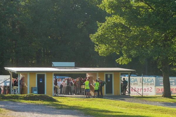 Ticket stand at the Speedway racing between Rospiggarna and Lejo — Stock Photo, Image