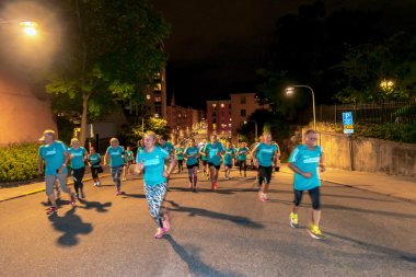 Stockholm'de Gece yarısı çalıştırmak runners (Midnattsloppet)
