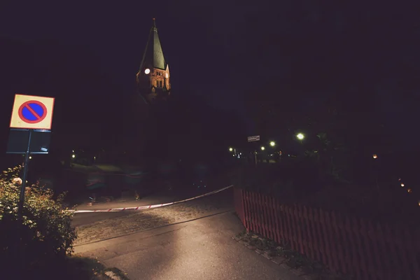 Futók az éjféli távon Stockholmban (Midnattsloppet) — Stock Fotó