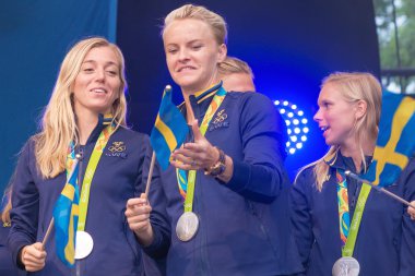 Rio Olimpiyat madalyası kazananlar içinde Kungstradgarden kutladı