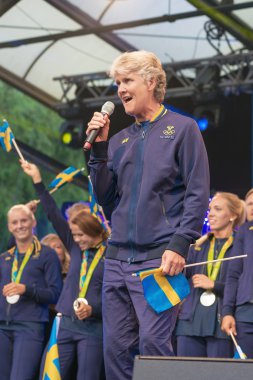 Rio Olimpiyat madalyası kazananlar içinde Kungstradgarden kutladı