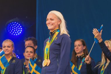 Rio Olimpiyat madalyası kazananlar içinde Kungstradgarden kutladı