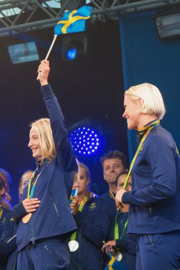 Rio Olimpiyat madalyası kazananlar içinde Kungstradgarden kutladı