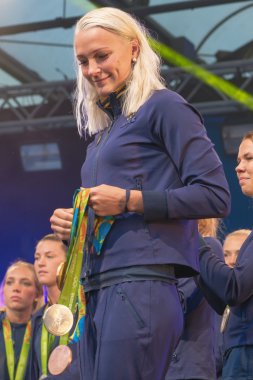 Rio Olimpiyat madalyası kazananlar içinde Kungstradgarden kutladı