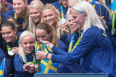 Rio Olimpiyat madalyası kazananlar içinde Kungstradgarden kutladı