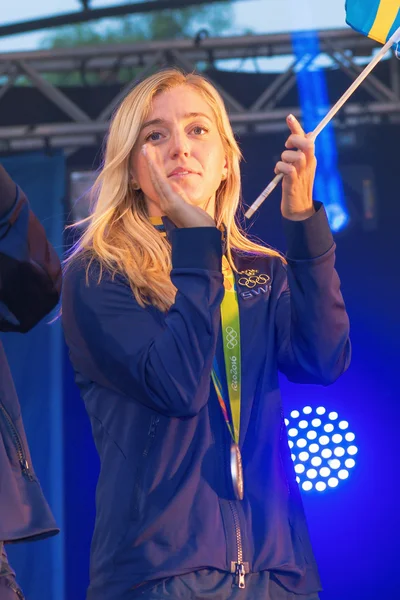 Médaillés olympiques de Rio sont célébrés dans Kungstradgarden — Photo