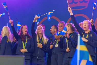 Rio Olimpiyat madalyası kazananlar içinde Kungstradgarden kutladı