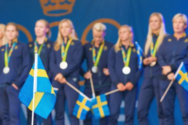 Rio Olimpiyat madalyası kazananlar içinde Kungstradgarden kutladı