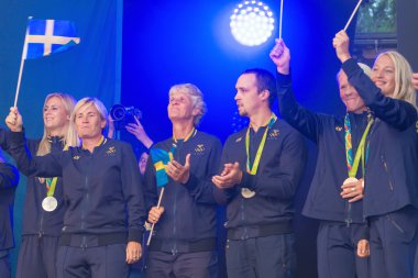 Rio Olimpiyat madalyası kazananlar içinde Kungstradgarden kutladı