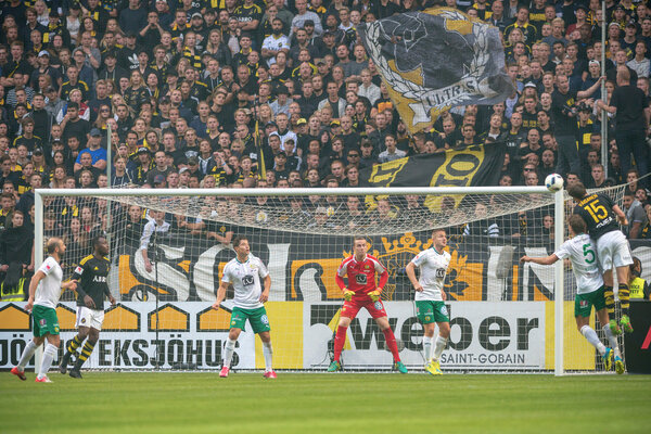 Soccer derby between AIK and Hammarby in Allsvenskan at Friends 