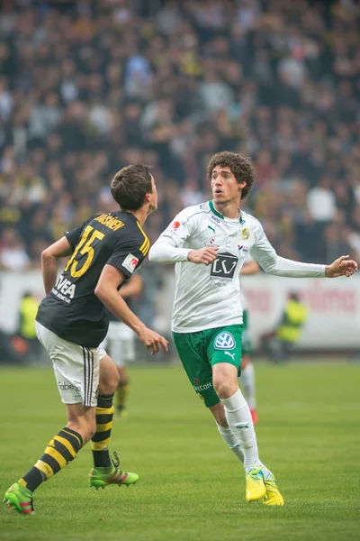 Derby de fútbol entre AIK y Hammarby en Allsvenskan en Friends —  Fotos de Stock