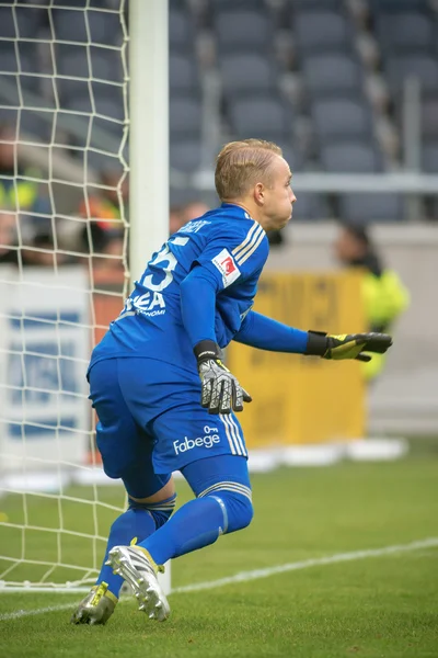 Футбол дербі між "АІК" та Hammarby у Allsvenskan в друзі — стокове фото