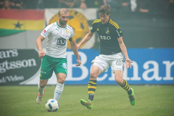 Derby de futebol entre AIK e Hammarby em Allsvenskan em Friends — Fotografia de Stock