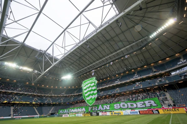 Fotbalové derby mezi Aik a Hammarby v Allsvenskan na přátele — Stock fotografie