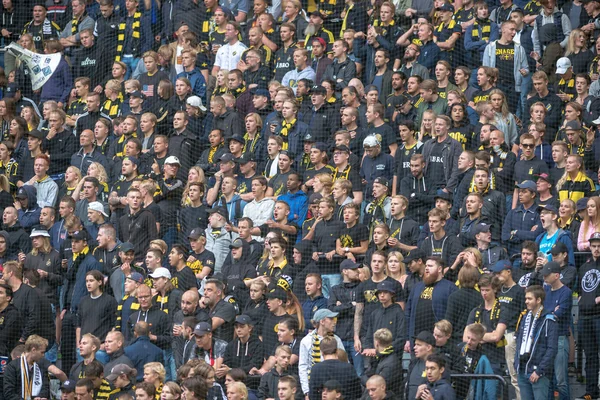 Foci derby között Aik, Hammarby if Allsvenskan meg: — Stock Fotó