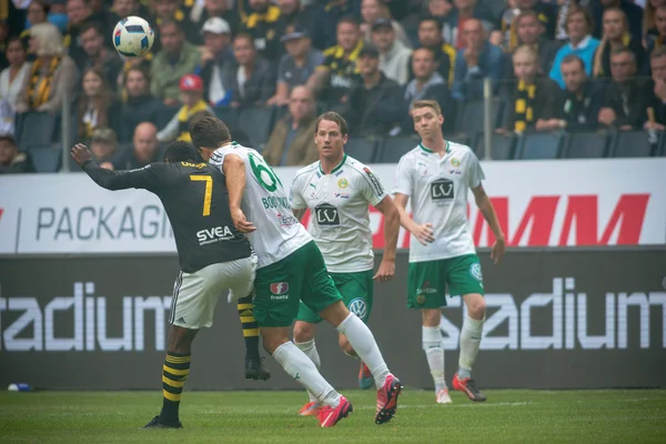 Piłkarskie derby pomiędzy Aik i Hammarby w Allsvenskan w przyjaciele — Zdjęcie stockowe