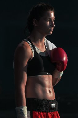 Maçtan önce Patricia Berghult (Swe) vs Magyar Kinga (Hun) ben