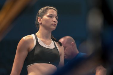 Maçtan önce Patricia Berghult (Swe) vs Magyar Kinga (Hun) ben