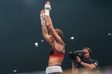 Magyar Kinga (Hun) içinde karşı kazanan Patricia Berghult (Swe)