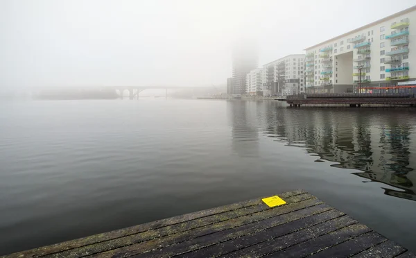 Mlhavé ráno v Stockholmu — Stock fotografie