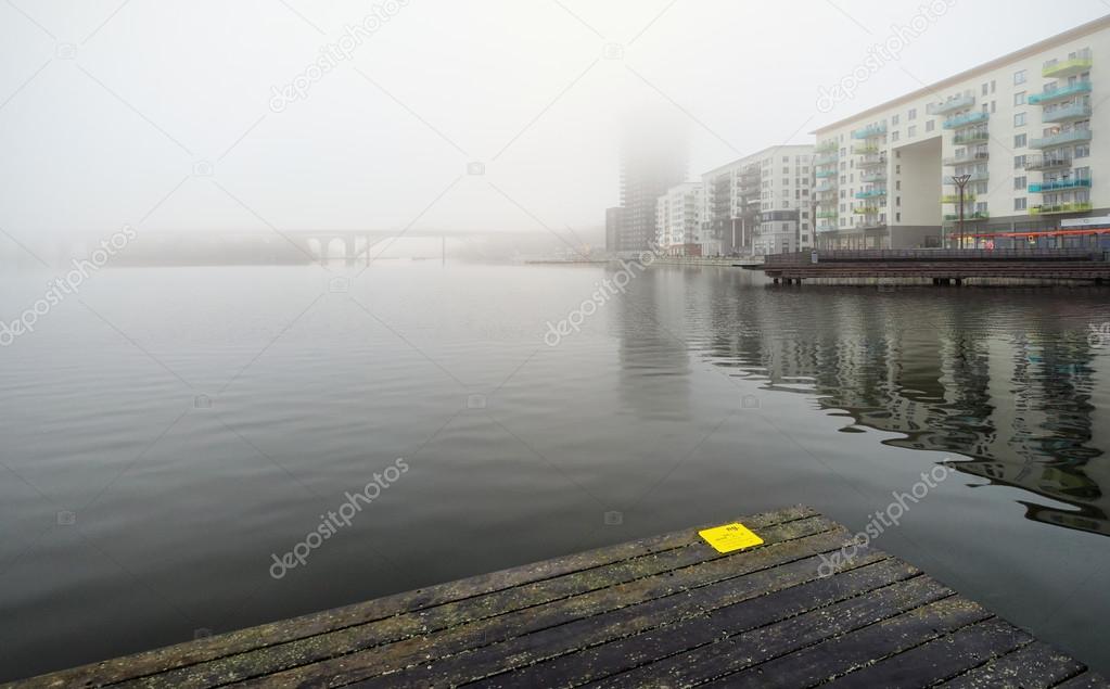 Misty morning in Stockholm