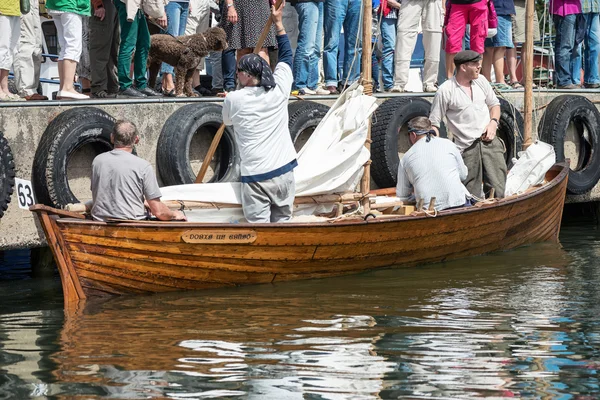 Doris af Graso, one of the historical wooden boats to get to the — Stock Photo, Image