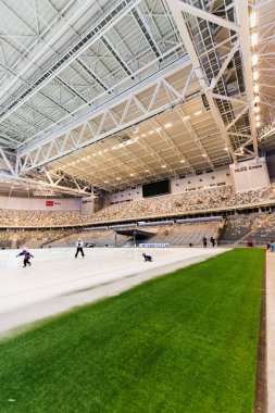Stockholm Tele2 Arena'da buz pateni kamu