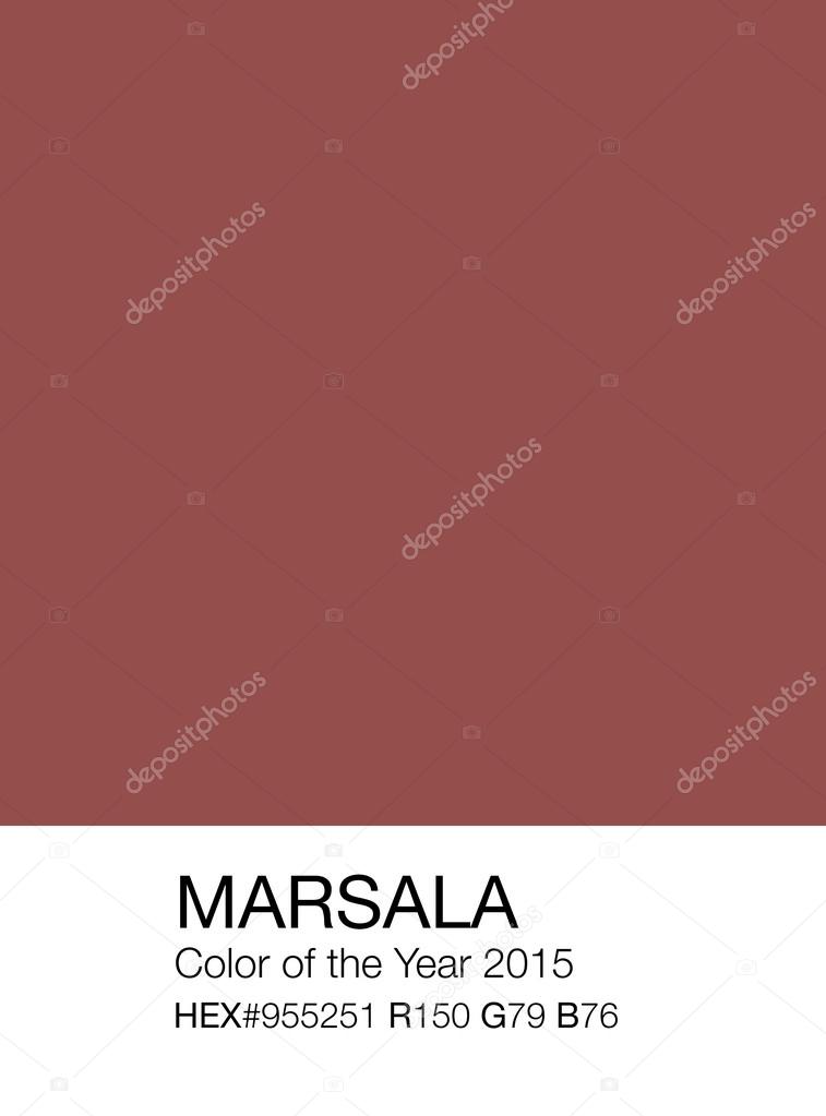 Marsala color sample patch with Hex and RGB recipes