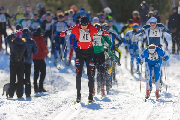 Strax efter starten i Stockholm ski maraton i cross utveck — Stockfoto