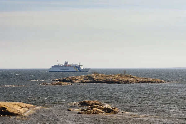 Пасажирське судно Ms Eckero архіпелазі — стокове фото