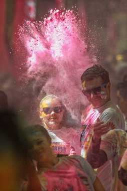 bulut pembe renk iki mutlu kişi Stockholm ru renk
