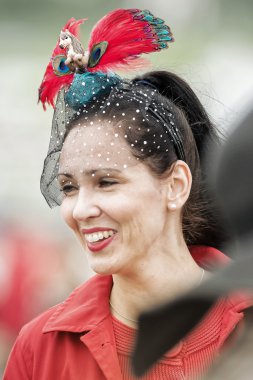 Traditional Hat parade before the horse racing competition