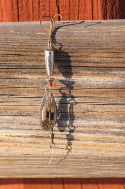 Old fishing lure in evening light