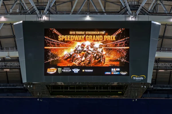 LCD jumbotron showing advert for the event at the TEGERA Stockh