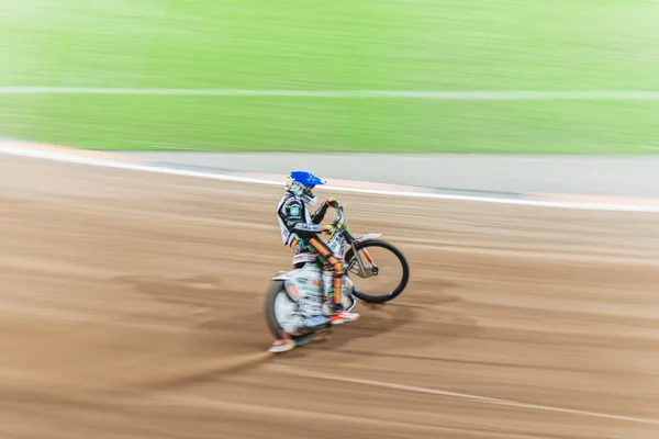Niels Kristian Iversen from Denmark in a curve with motionblur a — Stok fotoğraf