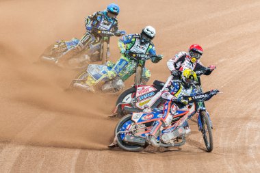 Greg Hancock from USA leading the heat at the TEGERA Stockholm F