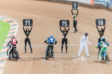 Monster girls just before the heat at TEGERA Stockholm FIM Speed